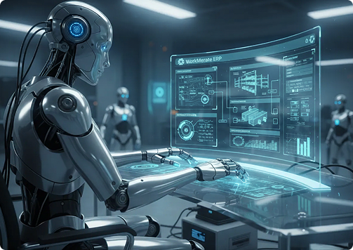 Robot working on interface