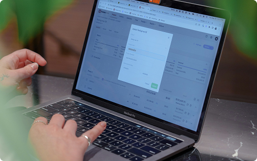 Developer working on laptop