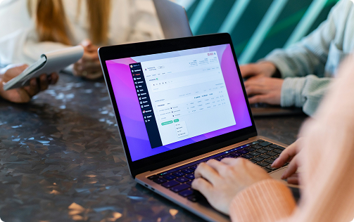 Project Dashboard on Laptop