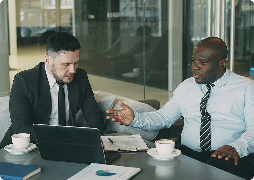 Business professionals in meeting