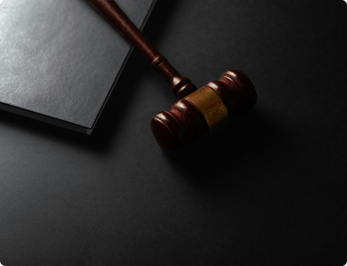 Gavel on dark background